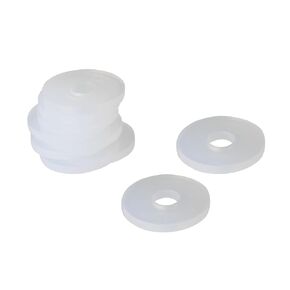 50pcs Vinyl Replacement Washer Flat Washer Gasket for Shower Door Handle/Towel Bars, Clear