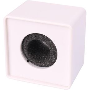 1pc New Square Cube Pattern ABS Mic Microphone Interview Logo Flag Station 37mm/1.46" Hole with Sponge