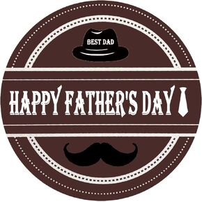 Remarkable Happy Fathers Day Gift Stickers,2 Inch Happy Fathers Day Envelope Seals Labels for Party Favor Dessert Cupcake Decoration 500 Total Adhesive Circle Dot Stickers