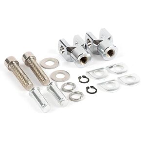 PSLER Rear Passenger Foot Pegs Support Mount Motorcycle Footrest Clevis Kits for Softail FXST Low Rider Sport Glide Dyna FXR FX, Chrome