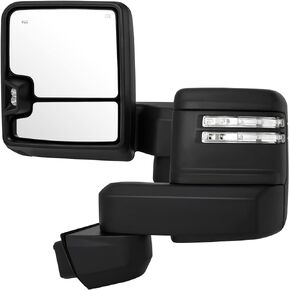 Upgrade style Towing Mirrors fit for 2019-2022 For Chevy Silverado 1500 Pickup Tow Mirrors Power Heated Turn Signal Width Puddle Running Back-up Light Temp Sensor Black