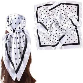 35 Inches Silk Head Scarf-Satin Hair Scarves Silk Bandana Scarf Headscarf Silk for Women's Fashion Scarves