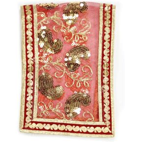 ASHIRWAD Navratri Puja Red Chunni Chunari Chunry Chunar Dupatta Durga Ma Mata Vaishno Devi Mata ji Maatarani Idol or Frame