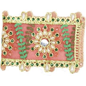 ASHIRWAD Navratri Puja Red Chunni Chunari Chunry Chunar Dupatta Durga Ma Mata Vaishno Devi Mata ji Maatarani Idol أو Frame