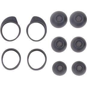 أطراف أذن بديلة وسماعات أذن ذات أطراف مجنحة لسماعات Samsung Galaxy Buds FE مناسبة للعلبة، 5 أزواج (جرافيت) in Kuwait