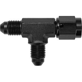 EVIL ENERGY 3AN Male Tee Fitting to AN3 Female Swivel on Run Aluminum Black