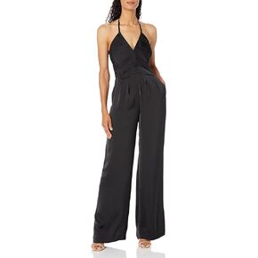 Ramy Brook Womens Maddy Satin Halter JumpsuitJumpsuit