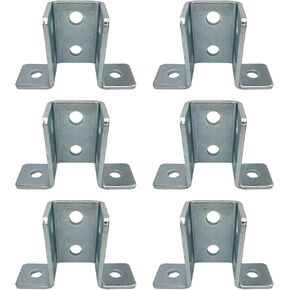 2 Pack - 8 Hole, Wing Shaped 90 Degree Connector Bracket for All 1-5/8" Strut Channel, 3 Way Cross Section - Heavy Duty, Electro-Galvanized (2)