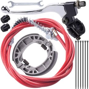 Left Brake Lever Handle Brake Cable 67 inch Drum Brake Shoe Kit fit for 196cc 200cc Motor Coleman CT200U CT200U-EX BT200X Baja Warrior Heat MB200 MB165 Massimo Mini Bike Parts