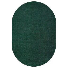 Carpets for Kids 2169.306 Mt St Helens Solids Collection Carpet in Emerald Green 6ft x 9ft Oval Green