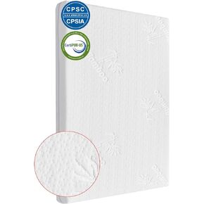 pack and play mattress(38*26*1.5)Pack N Play Mattress Topper for Bamboo Fiber and Washable Cover,graco pack n play mattress is Dual Side Gel Memory Foam Mattress,Playard Mattress for 38"x26"playard