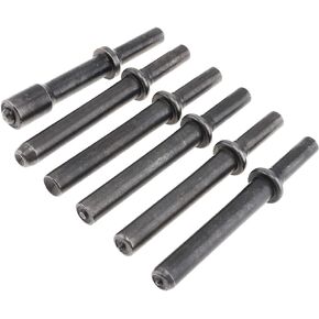 6pcs Hard 45# Steel Solid Air Rivet Impact Head Support Pneumatic Tool for Drilling/Rusting Removal
