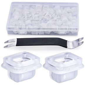 Rexka 51pcs Interior Trim Moulding Door Retainer Trim Finisher Clips E46 E90 E91 X5 for BMW E46 E90 E91 E92 320i 323i 325i 328i 330i M3 X5 E53 07149158194 -Multipurpose Auto Trim Panel Body Remover
