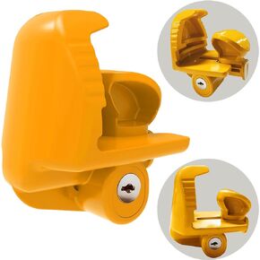 Trailer Hitch Lock, Universal Size Fit 1-7/8", 2",2-5/16" or 48mm, 51mm,and 59mm Couplers, Zinc Alloy, for Vehicles, Trailers,RVs(Yellow)