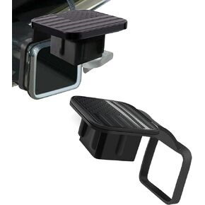 Pack-1 Trailer Hitch Cover, 2 Inches x 2 Inches Receiver Tube Hitch Plug, Automobile Modification Accessories, Compatible with 2002-2013 4 Runner-up, 2003-2015 Dodge Ram 2500 (Black)