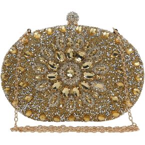 Women Evening Bag Rhinestone Clutch Purse Sparkly Sequin Handbag