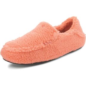 OLUKAI Nohea Heu Women's Slipper, Soft Sherpa Fleece with Elastic Gore Pannels, Comfortable & Breathable Dual-Density PU Footbed, Stylish Drop-In-Heel Design