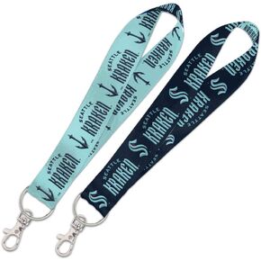 WinCraft NHL Seattle Kraken 6" Inch Opening Lanyard Key Strap, 1" Inch Width (1 Unit, 2-Sided Design)
