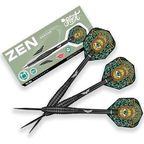 Shot! Darts Zen Kensho Darts Metal Tip Set - 90% Tungsten Steel Tip Dart Set - Professional Darts Flights Made in New Zealand - Metal Tip Darts for Dart Board