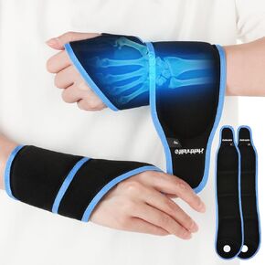 Wrist Ice Pack Wrap, Ice Pack Wraps for Carpal Tunnel Relief, 2 Gel Packs for Hand Pain Relief, Hot &Cold Therapy for Injuries, Rheumatoid, Tendinitis, Swelling & Carpal Tunnel