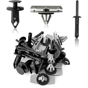 45pcs Bumper Shield Retainer Clip Wheel Fender Flare Clips Fender Flare Clips Blind Rivet Rocker Moulding Clips Compatible with Liberty Wragler Chrysler Ford GMC 6506007-AA 68039280-AA 6503598