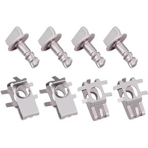 4 Pairs W716006-S439, BB5Z-00817-A Engine Cover Retainer, Shield Thumb Pins with Screws Nuts Retainers Fit for Ford F150 Edge explorer - Zinc