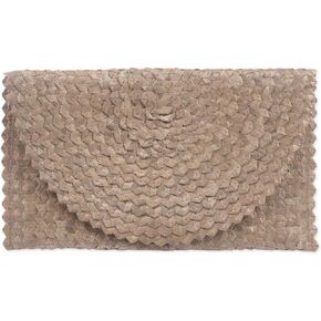 NOVICA Artisan Handmade Palm Leaf Clutch Handbag Brown from Indonesia Natural Fiber Handbags Warm Taupe Evening Woven ' Trance in Brown'