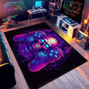 Gaming Rug for Boys Room - Gamer Rug with Game Controller Design - Perfect for Game Room, Esports Room, and Boys' Game-Themed Bedroom 60x40inches