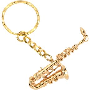 Cute Miniature Saxophone Keychain - Lovely and Delicate, Great Decor for Wallets, Handbags, Backpacks - Portable Brass Pendant Key Ring for Musicians, Music Lovers, Teachers