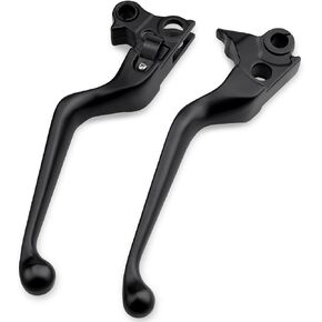 Black Brake Clutch Lever Hand Levers Compatible with Harley Sportster 883 1200 Dyna Softail Road King Touring Fat Bob Electra Glide