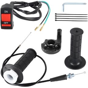 7/8" 22mm Switch & Twist Throttle Cable Thumb Clamp Handle Grip 79cc 100cc 196cc 212cc 6.5hp for Coleman CT200U CT200U-EX BT200X CT100U CC100X Doodle Bug DB30 Motovox Pocket Mini Pit Dirt Bike