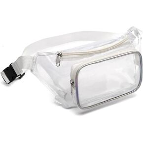 Clear Purses for Women Stadium, Fanny Pack Clear Bag Clear Bag Stadium Approved, Belt Bag Clear Stadium Bag Crossbody Bags for Women Trendy (Blue)