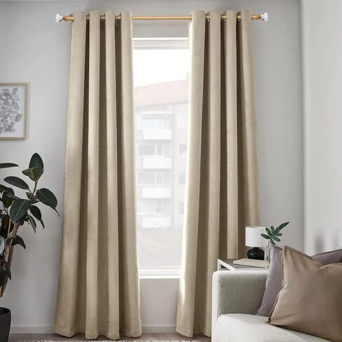 Orger 2 Pack 1 Inch Diameter Crystal Curtain Rod with Diamond Designed Finials, Decorative Single Drapery Rod Adjustabe Length From 22" Extends to 42", Satin Nickel Window Treatment Rod for Home Decor in Saudi Arabia