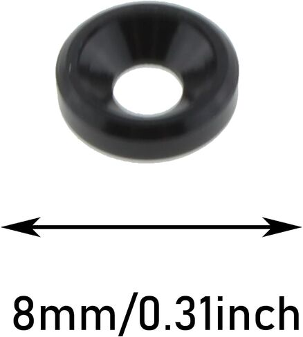 TAODAN 20pcs M3 Finishing Countersunk Washers, Head Washers Gaskets Cup Shim for Screw RC/FPV/PC/Drone/Mechanical Accessories Parts, Black in Saudi Arabia