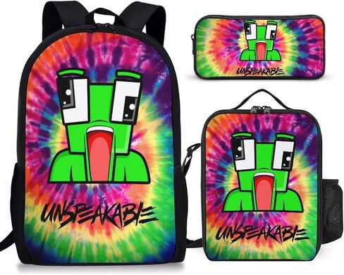 3PCS 17 Inch Kids Backpack with Lunch Box,Lightweight Travel School Backpack,Back to School Boys Girls Laptop Bags，Gift for Fans Style-3 in Saudi Arabia