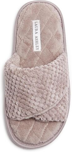 Laura Ashley Ladies Open Toe Plush Terry Slipper in Saudi Arabia