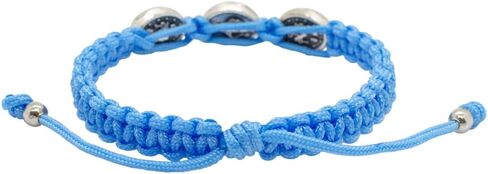 Miraculous Medal Woven Bracelet | Adjustable Size | Christian Fashion Accessory | Great Catholic Gift for First Confession and First Holy Communion | Made in Italy in Saudi Arabia