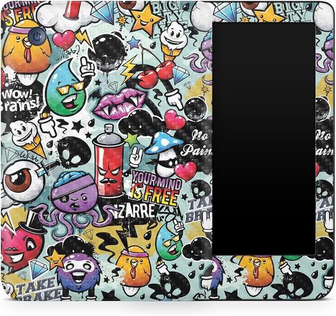 Carbon Fiber Tablet Skin Compatible with Kobo Clara 2E (2022) - American Eagle - Premium 3M Vinyl Protective Wrap Decal Cover - Easy to Apply | Crafted in The USA by MightySkins in Saudi Arabia