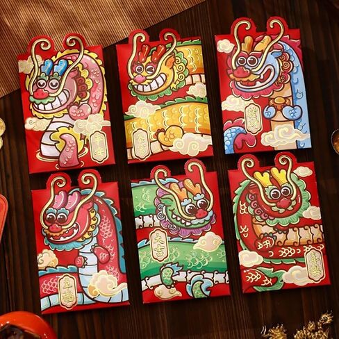 30pcs Red Envelopes Lucky Money Envelope Chinese Hong Bao Dragon Gift Envelopes for Spring Festival Birthday Party Wedding Baby Gift in Saudi Arabia