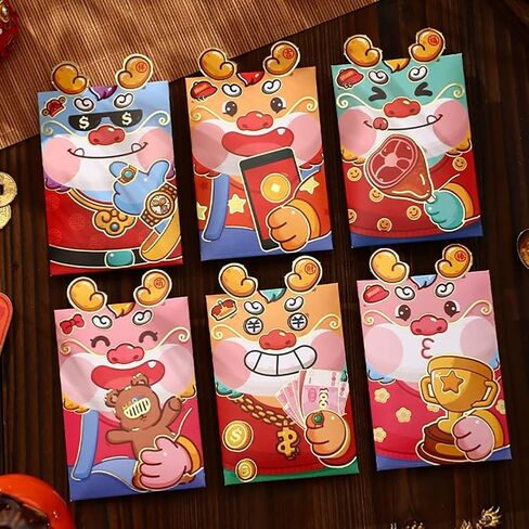 30pcs Red Envelopes Lucky Money Envelope Chinese Hong Bao Dragon Gift Envelopes for Spring Festival Birthday Party Wedding Baby Gift in Saudi Arabia