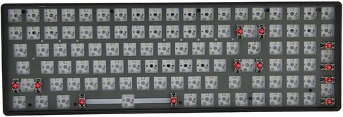 Yoidesu Custom Gaming Keyboard, RGB Modular DIY Mechanical Keyboard Kit, 75% 100 Keys Hot Swappable BT 5.0 2.4GHz Wired Keyboard PCB Mounting Plate Kit, Programmable (Black) in Saudi Arabia