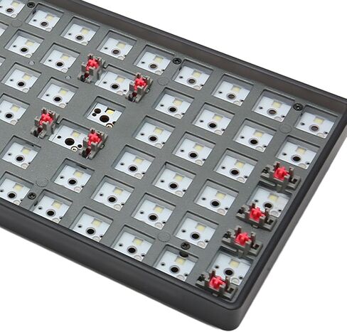 Yoidesu Custom Gaming Keyboard, RGB Modular DIY Mechanical Keyboard Kit, 75% 100 Keys Hot Swappable BT 5.0 2.4GHz Wired Keyboard PCB Mounting Plate Kit, Programmable (Black) in Saudi Arabia