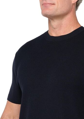 A｜X ARMANI EXCHANGE Men's Short Sleeve Textured Cotton Crew Sweater in Saudi Arabia