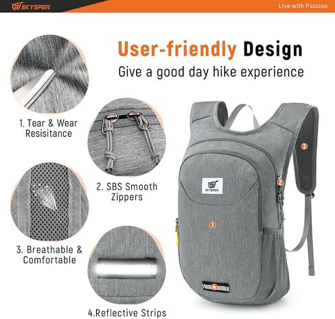 SKYSPER Small Hiking Backpack 10L Packable Lightweight Back Pack Foldable Travel Daypack for Women Men in Saudi Arabia