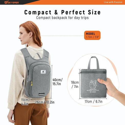 SKYSPER Small Hiking Backpack 10L Packable Lightweight Back Pack Foldable Travel Daypack for Women Men in Saudi Arabia
