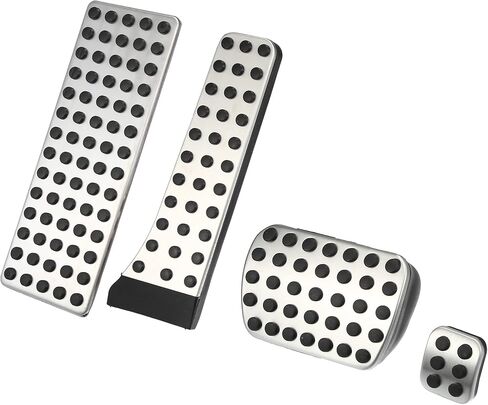 X AUTOHAUX 4 Pcs Accelerator Pedal and Brake Pedal Cover Set Car Pedal Pad for MercedesBenz W203 W204 W210 W211 W212 Metal Rubber Silver Tone Black in Saudi Arabia