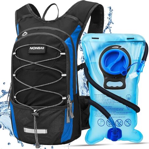 NONSAR Hydration Backpack, Hiking Backpack with 3L Water Bladder, Lightweight Insulation Hydration Pack, Water Backpack for Hiking, Cycling, Running, Festival, Camping for Men Women in Kuwait