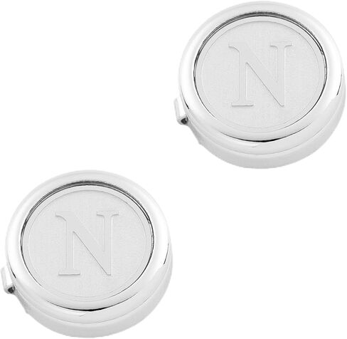 button cover Letters A-Z shirt button covers tuxedos button covers for men Can be used for tuxedos shirts, business or formal occasions to attend jewelry accessories (N) in Saudi Arabia