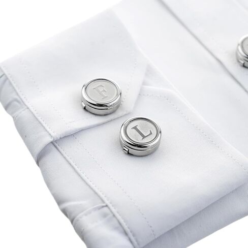 button cover Letters A-Z shirt button covers tuxedos button covers for men Can be used for tuxedos shirts, business or formal occasions to attend jewelry accessories (N) in Saudi Arabia