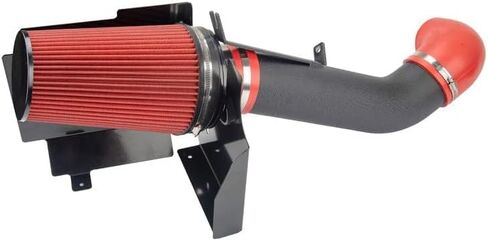 طقم مدخل هواء بارد مقاس 4 بوصات مناسب لـ 99-06 Sierra/Silverado 1500 2500,01-06 Sierra Silverado 3500,02-06 Escalade/Avalanche,00-06 Tahoe/Suburban 1500 2500 أنبوب ألومنيوم مع فلتر درع الحرارة (أسود) in Saudi Arabia